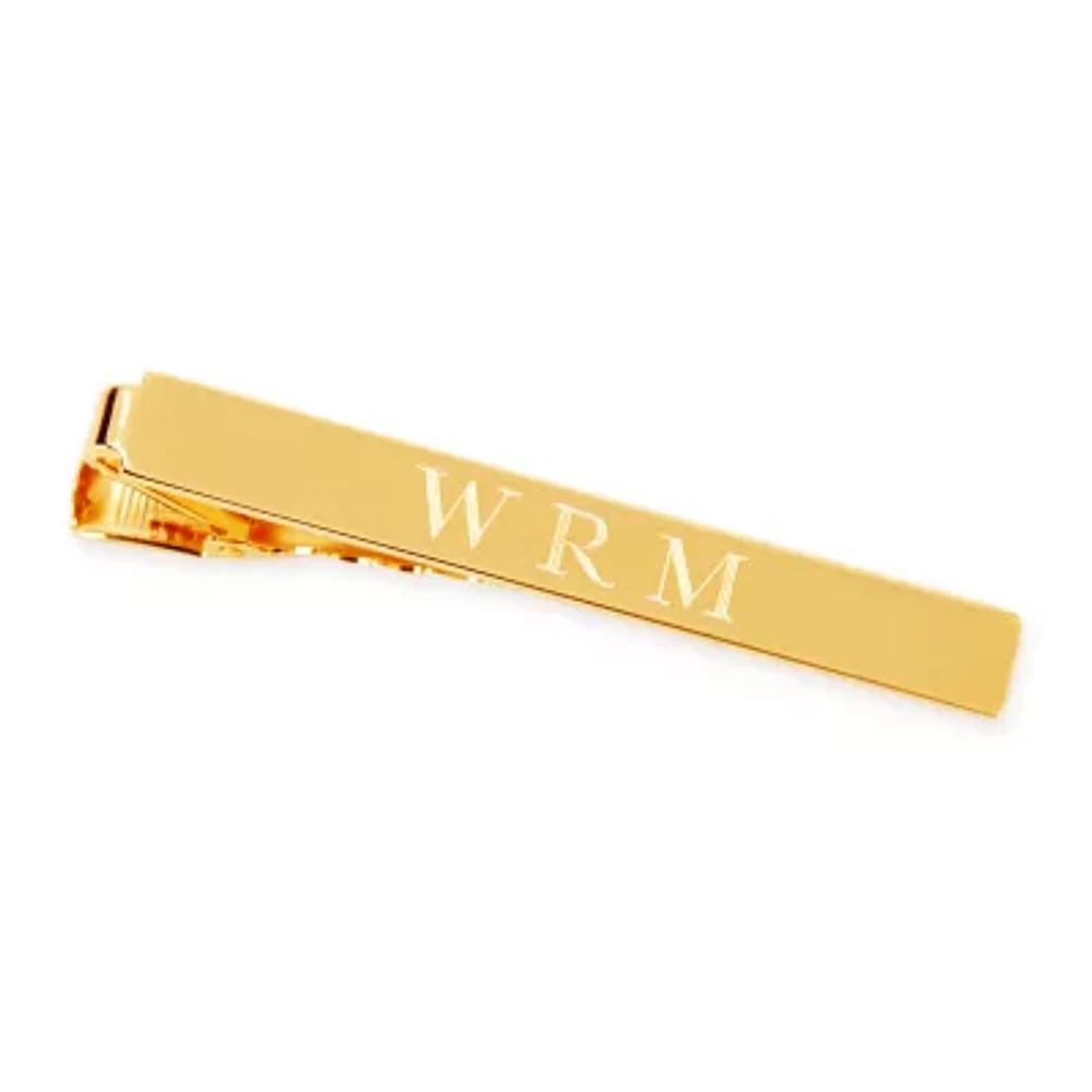 Personalized High-Polish Gold-Plated Tie Bar