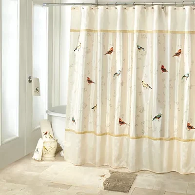 Avanti Gilded Birds Shower Curtain