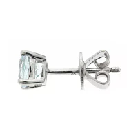 LIMITED QUANTITIES  Genuine Aquamarine Sterling Silver Stud Earrings