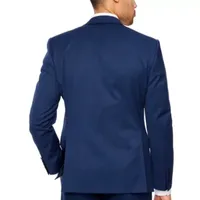 Collection By Michael Strahan Mens Grid Stretch Fabric Slim Fit Suit Jacket