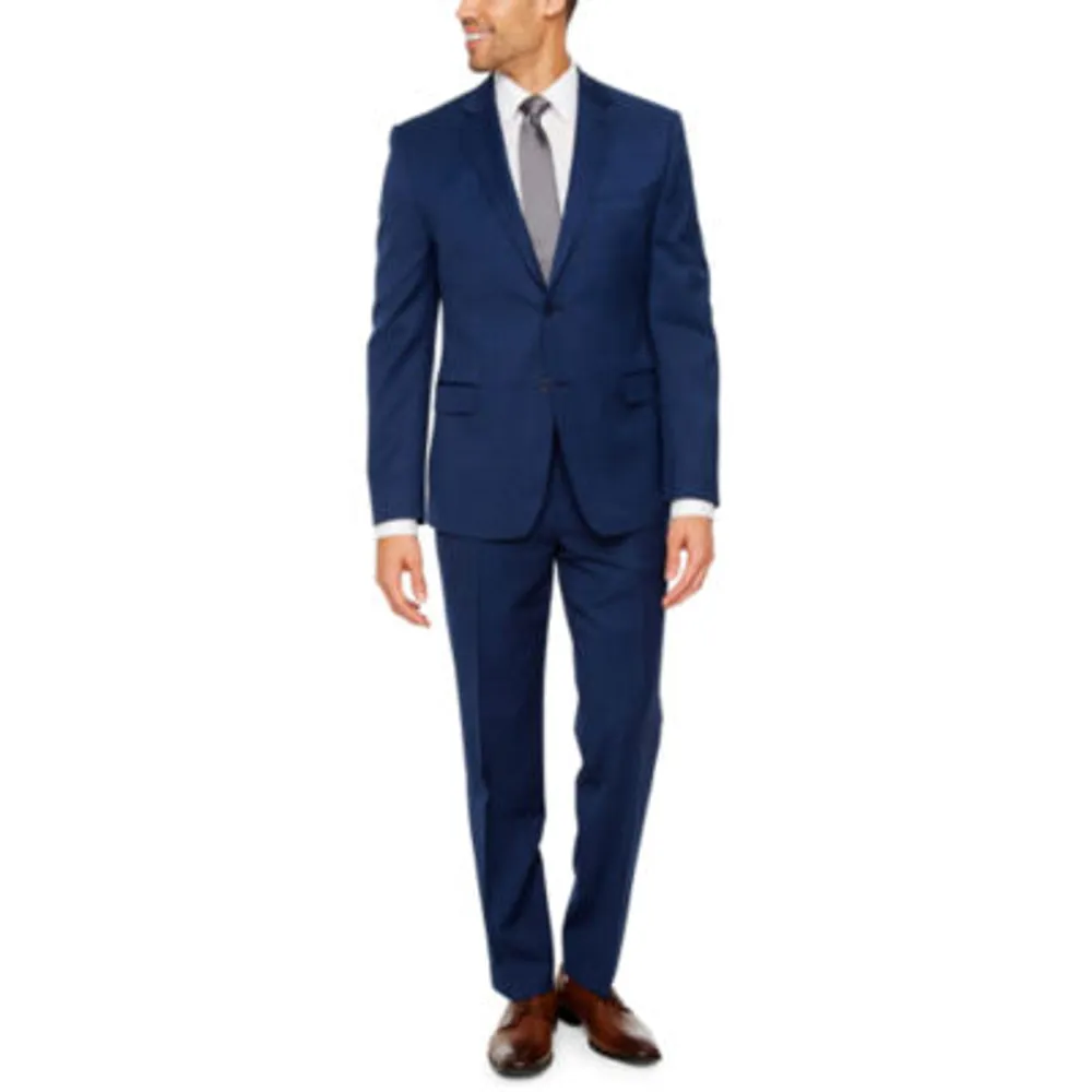 Collection By Michael Strahan Mens Grid Stretch Fabric Slim Fit Suit Jacket