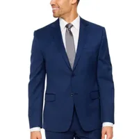 Collection By Michael Strahan Mens Grid Stretch Fabric Slim Fit Suit Jacket