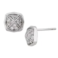 DiamonArt® 5/8 CT. T.W. White Cubic Zirconia Sterling Silver 10.8mm Stud Earrings