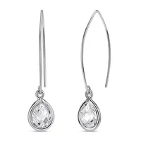 DiamonArt® / CT. T.W. White Cubic Zirconia Sterling Silver Drop Earrings