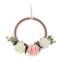 The Peanutshell Farmhouse 2 pc Floral Wall Ring