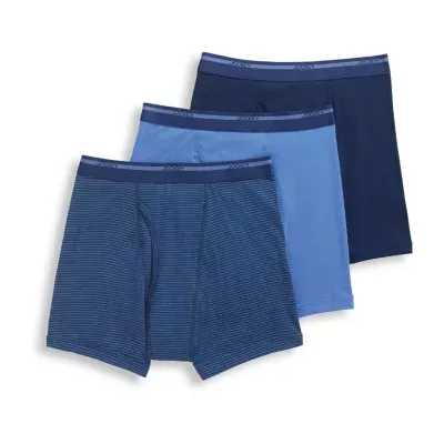 Jockey Classics Cotton Full-Rise Mens 3 Pack Boxer Briefs