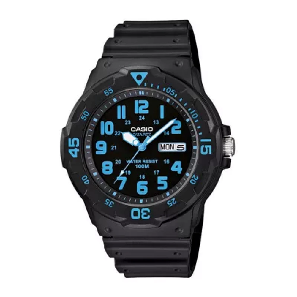 Casio® Mens Black Resin Strap Diver Sport Watch MRW200H-2BV