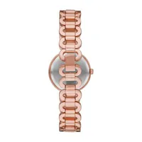 Liz Claiborne Womens Crystal Accent Rose Goldtone Bracelet Watch Lc1381t