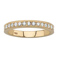 DiamonArt® 2.5MM 7/8 CT. T.W. White Cubic Zirconia 18K Gold Over Silver Round Band