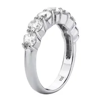 DiamonArt® 3MM 1 3/4 CT. T.W. White Cubic Zirconia Platinum Over Silver Round Band