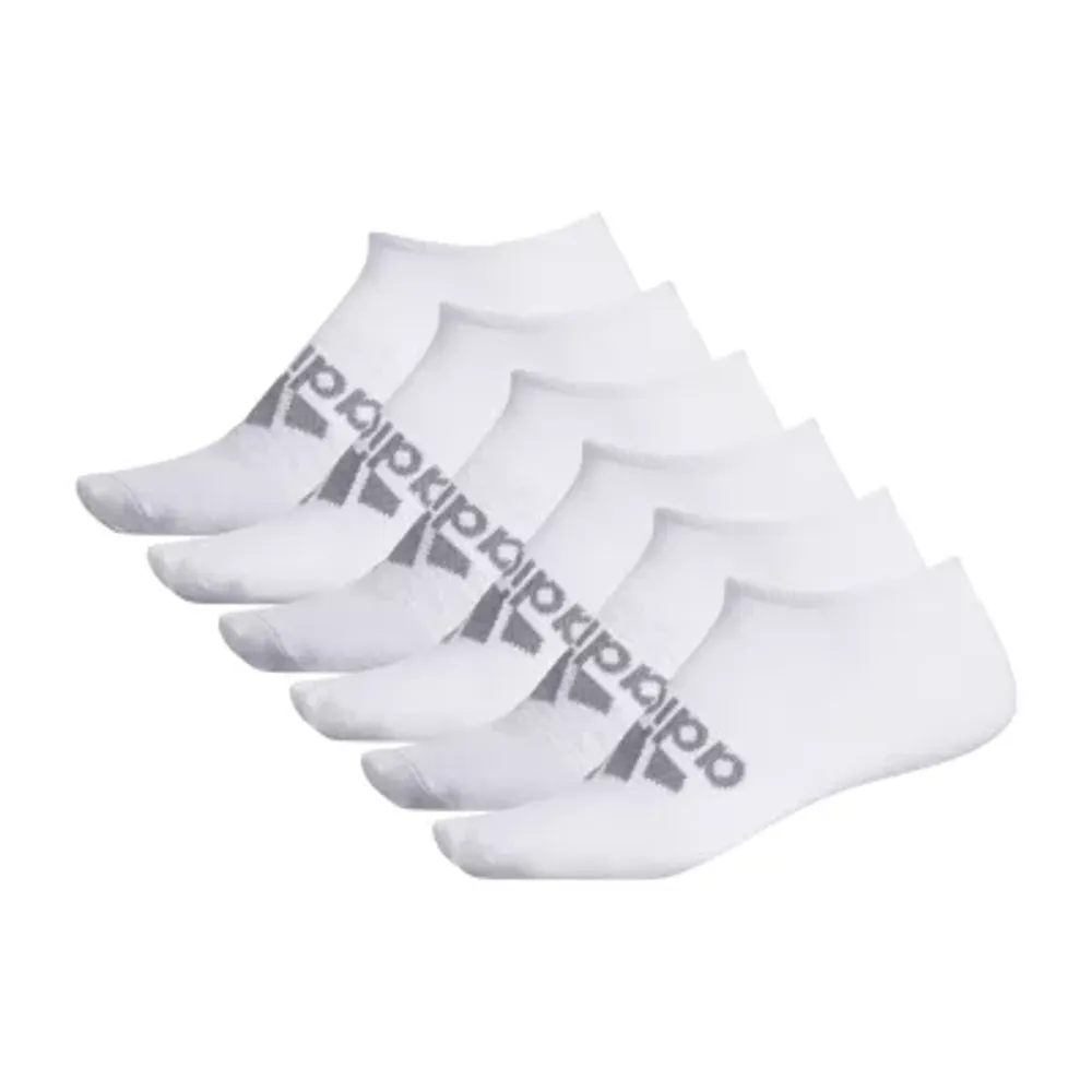 adidas 6 Pair No Show Socks Mens