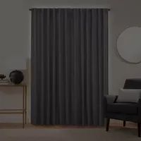 Fieldcrest Luxury Cotton Texture Energy Saving 100% Blackout Rod Pocket Back Tab Single Curtain Panel