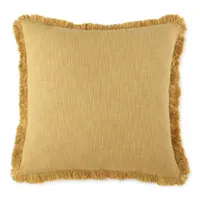 Linden Street Solid Texture Slub Square Throw Pillow