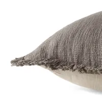 Linden Street Solid Texture Slub Oblong Throw Pillow