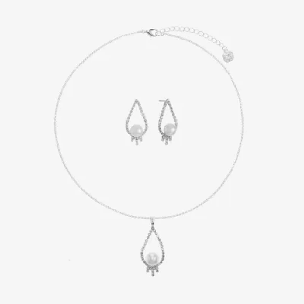 Monet Jewelry Pendant Necklace And Drop Earring 2-pc. Simulated Pearl Jewelry Set