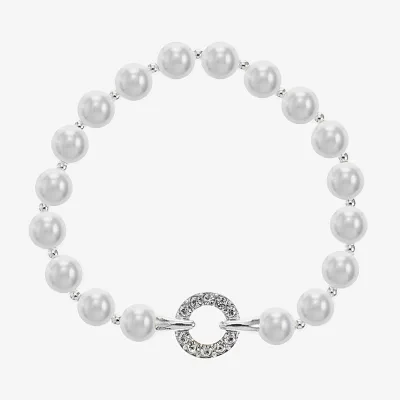 Monet Jewelry Simulated Pearl Stretch Bracelet