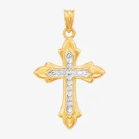 Religious Jewelry Unisex Adult 14K Gold Cross Pendant