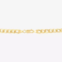 Made In Italy Mens 10K Yellow Gold 22" 6mm Semi-Solid Curb Chain Necklace