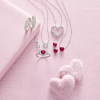 Yes, Please! Lab Created Red Ruby Sterling Silver Heart 2-pc. Jewelry Set