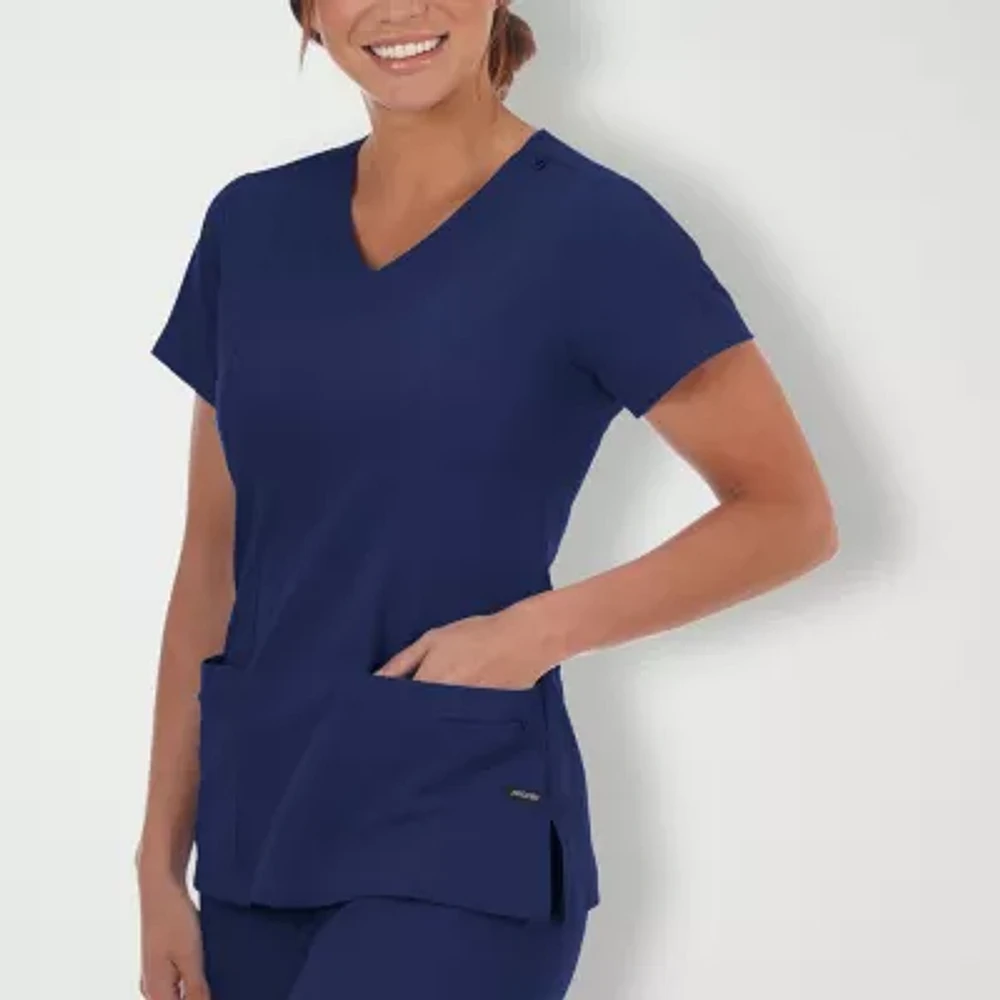 Jockey 2306 Womens V Neck Short Sleeve Stretch Fabric Scrub Tops