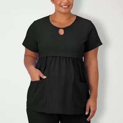 Jockey 2461 Womens Maternity Scoop Neck Short Sleeve Stretch Fabric Scrub Tops