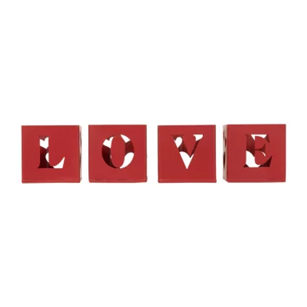 Northlight Love Blocks 4-pc. Valentines Day Gnome