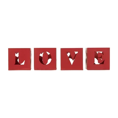 Northlight Love Blocks 4-pc. Candle Holder