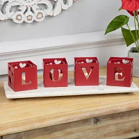 Northlight Love Blocks 4-pc. Valentines Day Gnome