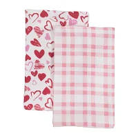 Northlight Plaid And Hearts 2-pc. Kitchen Towel Set