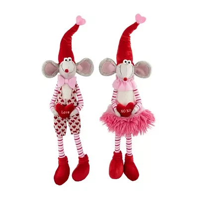 Northlight Mice With Love And Xoxo 2-pc. Valentines Day Gnome