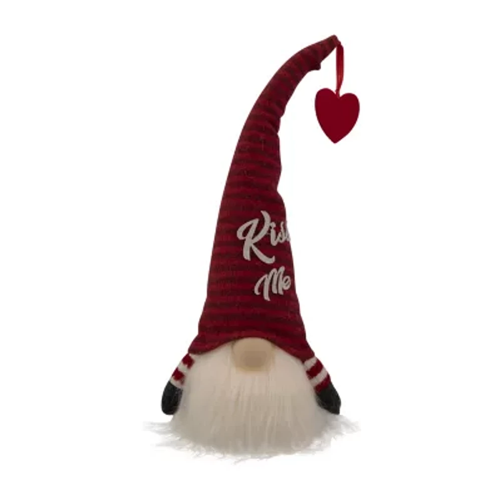 Northlight Red Striped Kiss Me Valentines Day Gnome