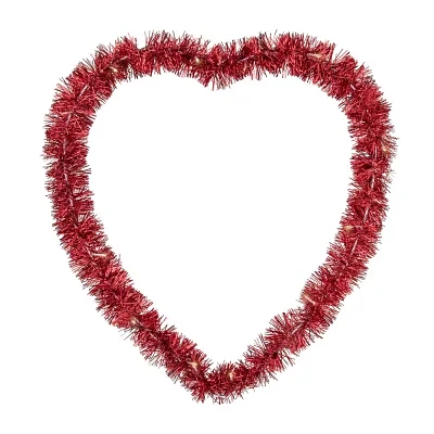 Northlight Lighted Tinsel Heart Wall Decal