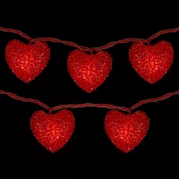 Northlight Red Heart Mini String Lights