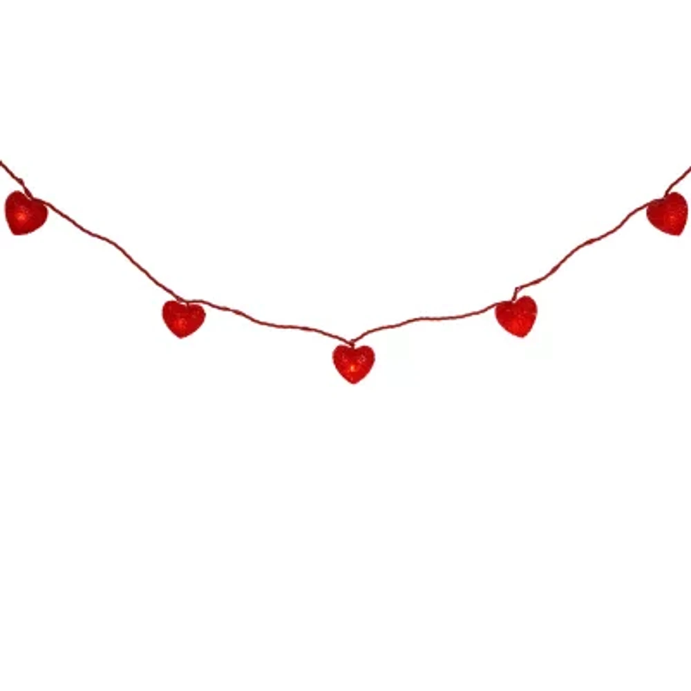 Northlight Red Heart Mini String Lights