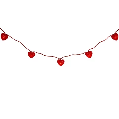 Northlight Red Heart Mini String Lights