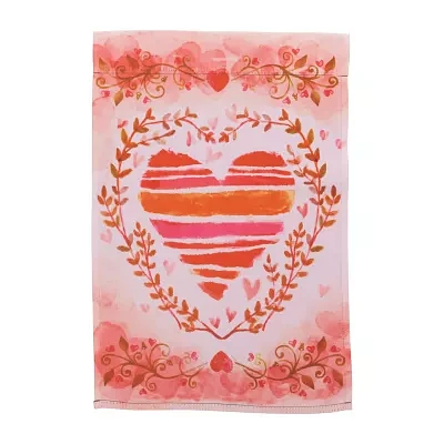 Northlight Watercolor Heart Garden Flags