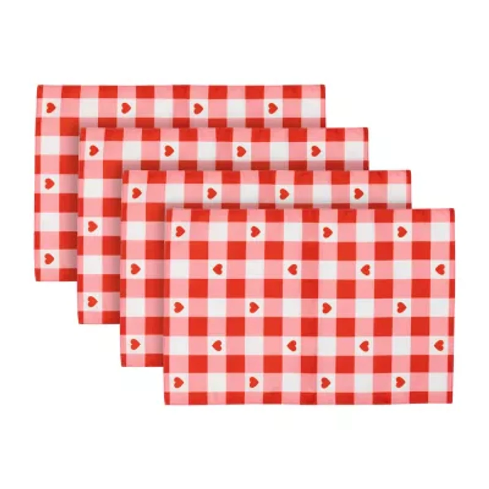 Northlight Checkered Hearts Mat