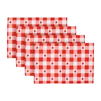 Northlight Checkered Hearts Mat