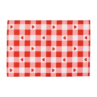 Northlight Checkered Hearts Mat