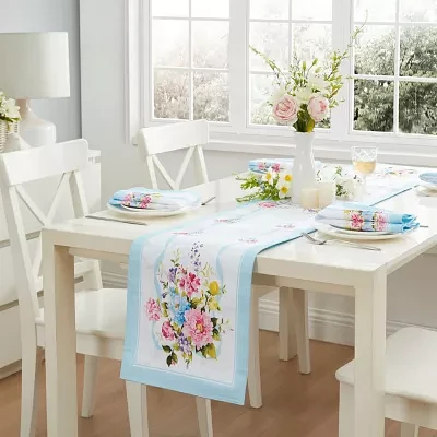 Elrene Home Fashions Rose Cottage Engineered Table Runner