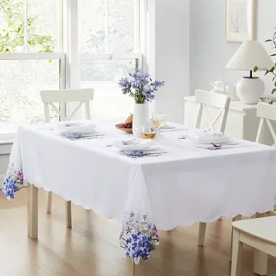 Elrene Home Fashions Spring Hydrangea Floral Cutwork Tablecloths