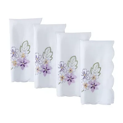 Elrene Home Fashions Spring Hydrangea Floral Cutwork 4-pc. Napkins