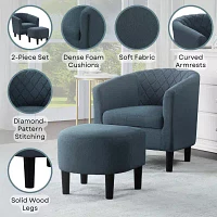 Roosevelt Chair + Ottoman Set