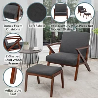 Cliff Chair & Ottoman Set