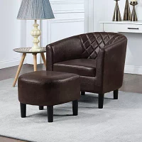 Roosevelt Chair + Ottoman Set
