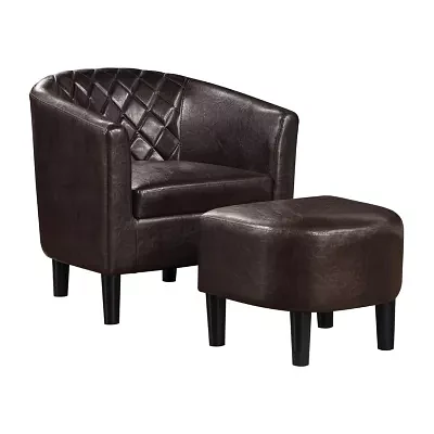 Roosevelt Chair + Ottoman Set
