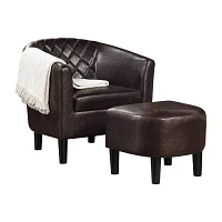 Roosevelt Chair + Ottoman Set