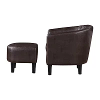 Roosevelt Chair + Ottoman Set