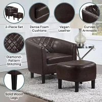 Roosevelt Chair + Ottoman Set