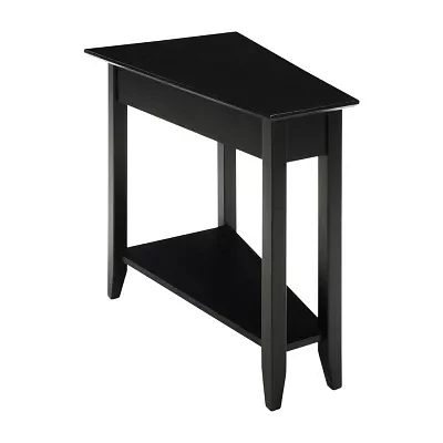 American Heritage Wedge End Table with Shelf